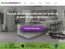 Tablet Screenshot of keukenaanbod.nl